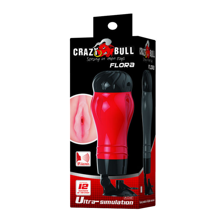 CRAZY BULL - FLORA VAGINA COM BASE MASTURBADOR DE VOZ - Sexshoptuga  Sexshoptuga 