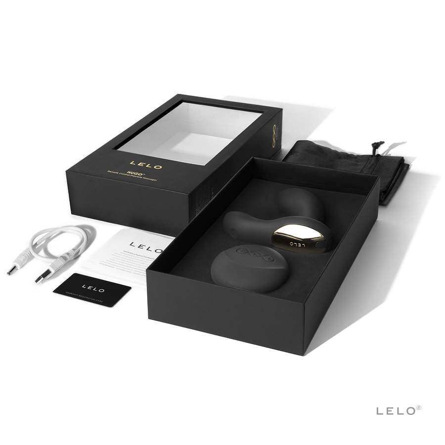 LELO - HUGO MASSAGEADOR PROSTTICO PRETO - Sexshoptuga  Sexshoptuga 