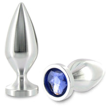 METAL HARD - PLUG ANAL ALIMINUM COR CRISTAL GRANDE 10,16CM - Sexshoptuga 