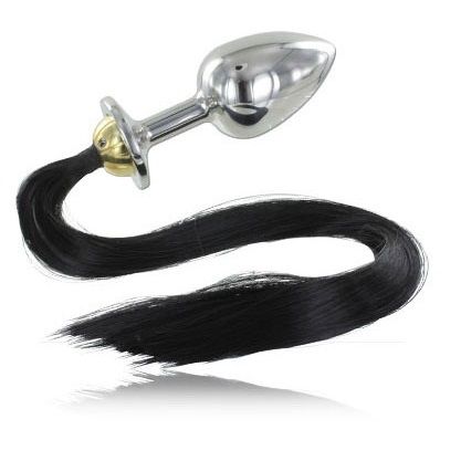 METAL HARD - PLUG ANAL DE AO COM CAUDA 8,89CM - Sexshoptuga 