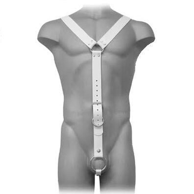 LEATHER BODY - ARNÊS DE COURO HOMENS BRANCOS - Sexshoptuga 