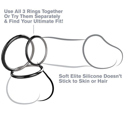 FANTASY C-RINGZ - CONJUNTO DE ESTAMINA DE 3 ANEL DE SILICONE - Sexshoptuga 