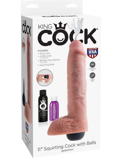 KING COCK - PÊNIS EJACULADOR NATURAL REALISTA 27.94 CM - Sexshoptuga 