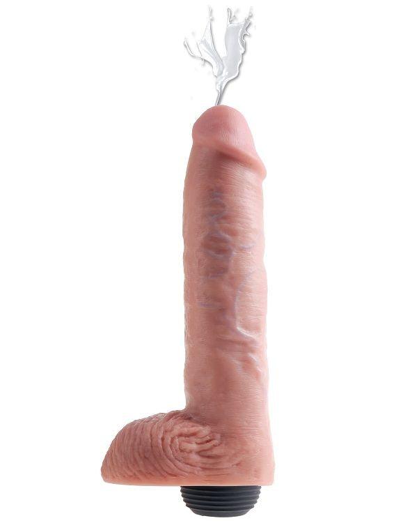 KING COCK - PÊNIS EJACULADOR NATURAL REALISTA 27.94 CM - Sexshoptuga 