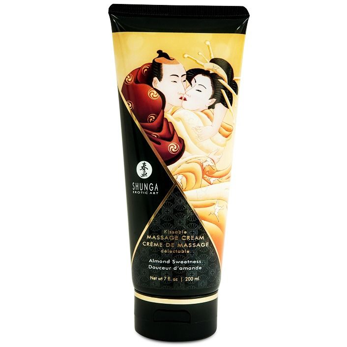 SHUNGA - CREME DE MASSAGEM DE AMÊNDOA DOCE 200 ML - Sexshoptuga 