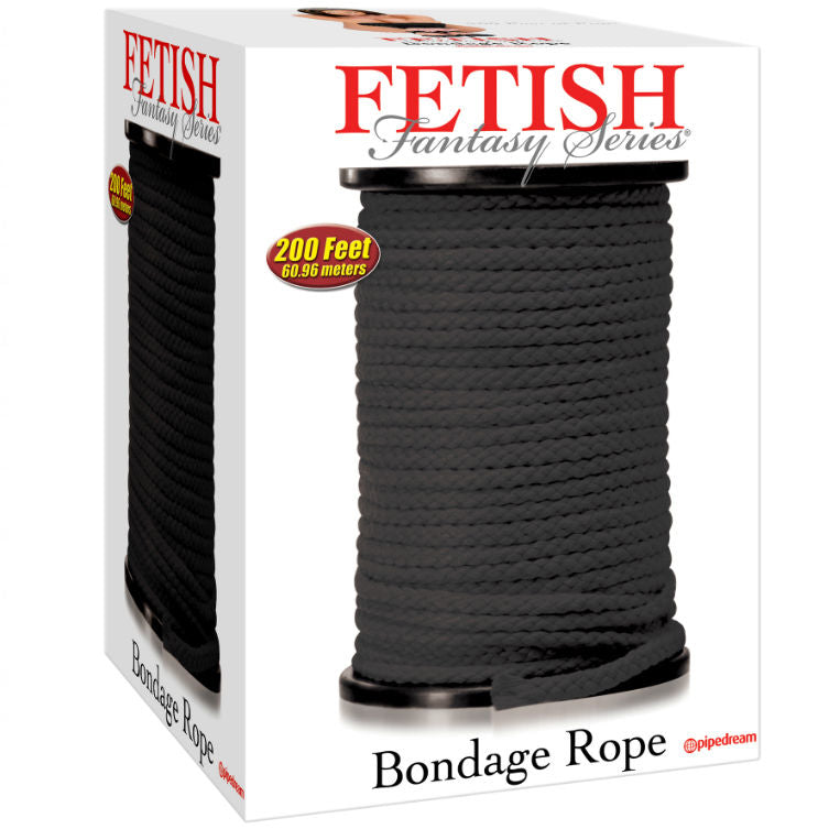 FETISH FANTASY SERIES - CORDA BONDAGE PRETA 60,96 METROS - Sexshoptuga  Sexshoptuga 