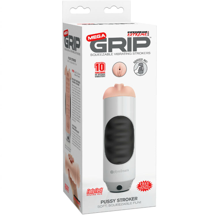 EXTREME TOYZ - PIPEDREAM MEGA GRIP VAGINA MASTURBADOR VIBRADOR - Sexshoptuga 