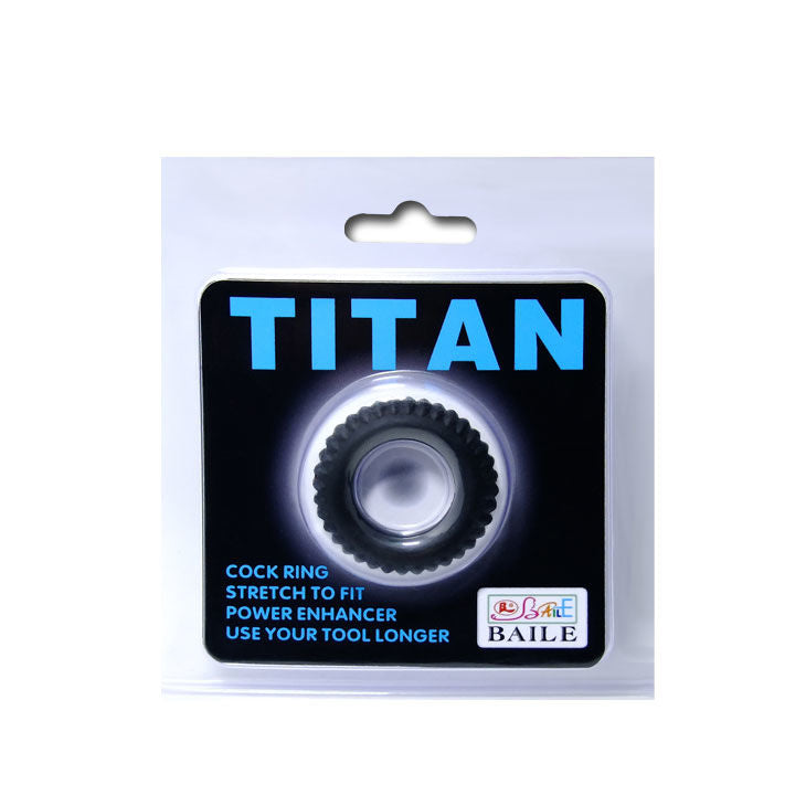 BAILE - ANEL DE PÊNIS TITAN PRETO 1.9 CM - Sexshoptuga  Sexshoptuga 