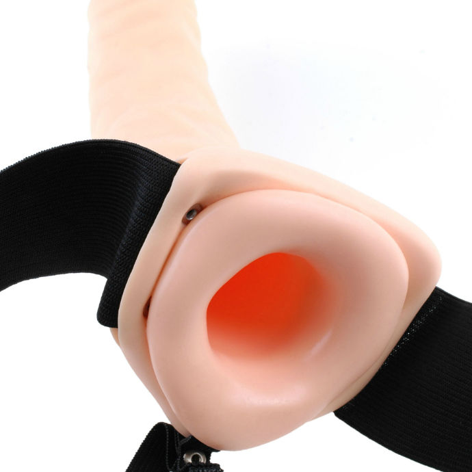 FETISH FANTASY SERIES - 19 CM VIBRATÓRIO OCO STRAP-ON MARROM - Sexshoptuga  Sexshoptuga 