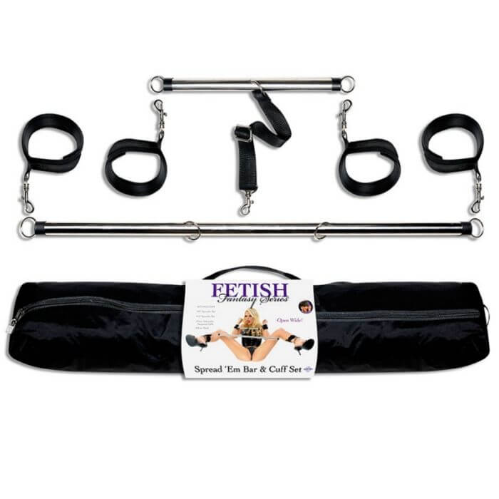 FETISH FANTASY SERIES - CONJUNTO SPREAD EM BAR E CUFF - Sexshoptuga  Sexshoptuga 