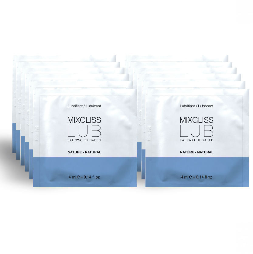 MIXGLISS - LUBRIFICANTE NATURAL BASE DE GUA 12 DOSE ÚNICA 4 ML - Sexshoptuga  Sexshoptuga 