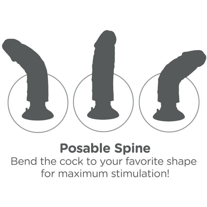 KING COCK - VIBRADOR DILDO 15.24 CM NATURAL - Sexshoptuga 