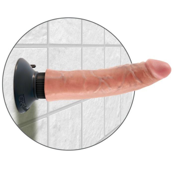 KING COCK - VIBRADOR DILDO 17.78 CM NATURAL - Sexshoptuga 