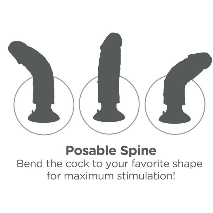 KING COCK - VIBRADOR DILDO 17.78 CM NATURAL - Sexshoptuga 