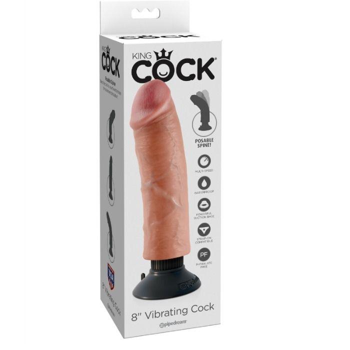 KING COCK - VIBRADOR DILDO 20.32 CM NATURAL - Sexshoptuga 