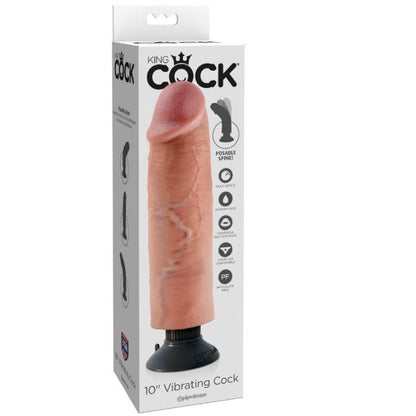 KING COCK - DILDO VIBRANTE 25.5 CM NATURAL - Sexshoptuga 