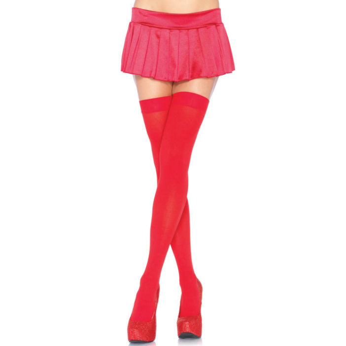 LEG AVENUE - MEIAS NYLON VERMELHO - Sexshoptuga 