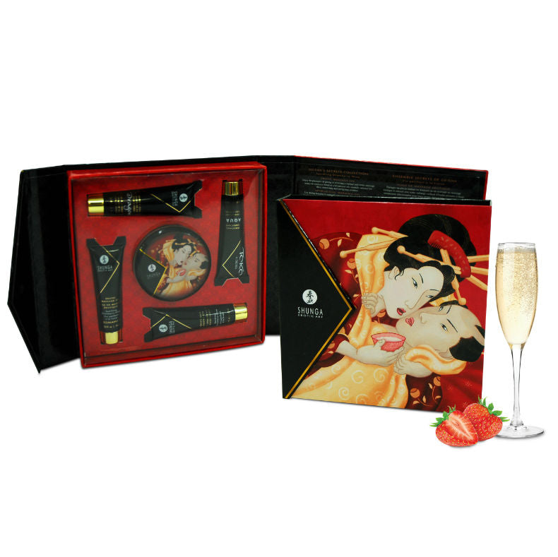 SHUNGA - KIT SECRETO DE MORANGOS E CAVA DE GEIXA - Sexshoptuga 