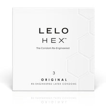 LELO - CAIXA DE PRESERVATIVO HEX 3 UNIDADES - Sexshoptuga 