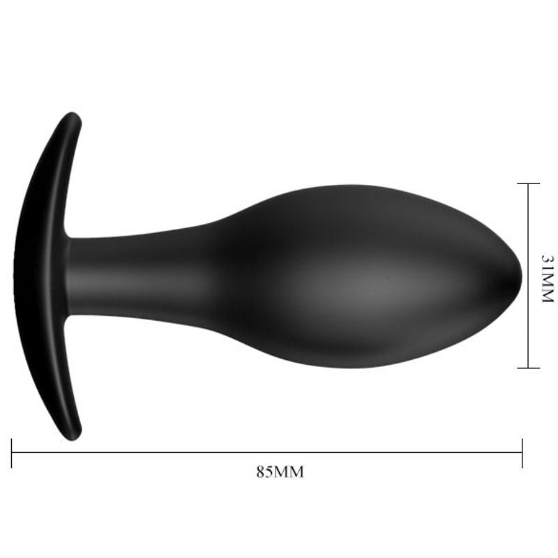 PRETTY LOVE - PLUG ANAL NCORA DE SILICONE 8.5 CM PRETO - Sexshoptuga  Sexshoptuga 