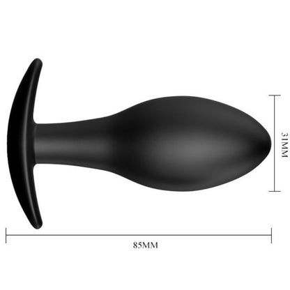 PRETTY LOVE - PLUG ANAL NCORA DE SILICONE 8.5 CM PRETO - Sexshoptuga 