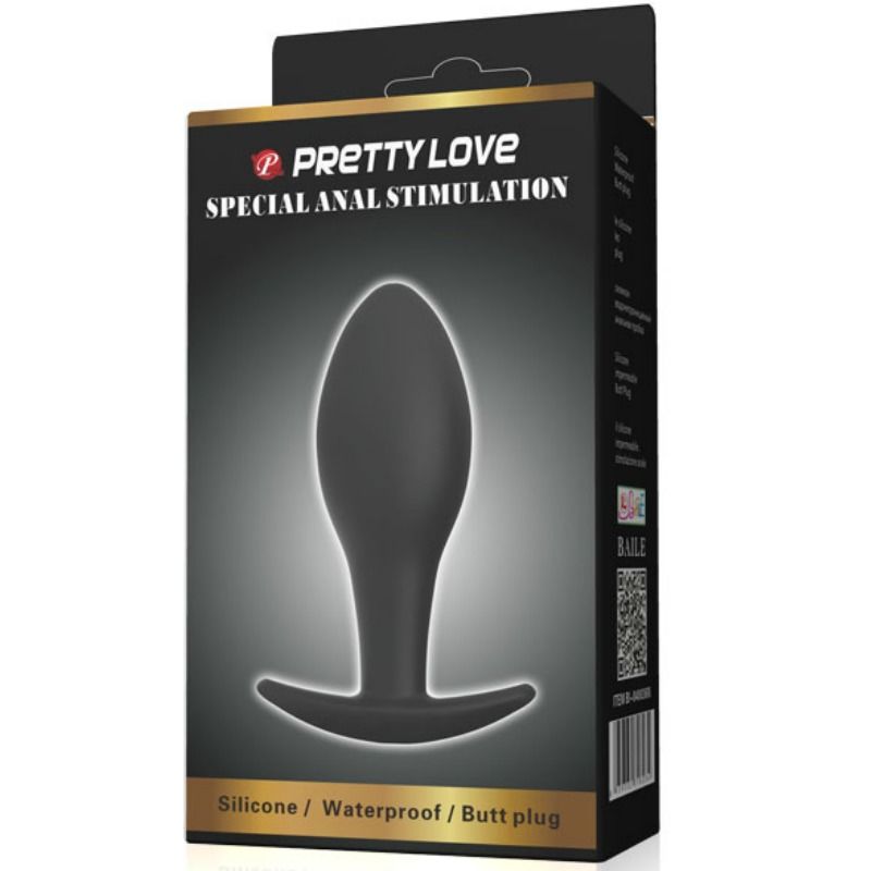 PRETTY LOVE - PLUG ANAL NCORA DE SILICONE 8.5 CM PRETO - Sexshoptuga  Sexshoptuga 