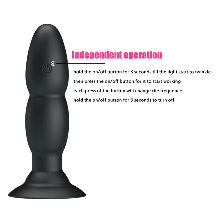 PRETTY LOVE - VIBRADOR LOVE PLUG E ROTAO POR CONTROLE REMOTO - Sexshoptuga 