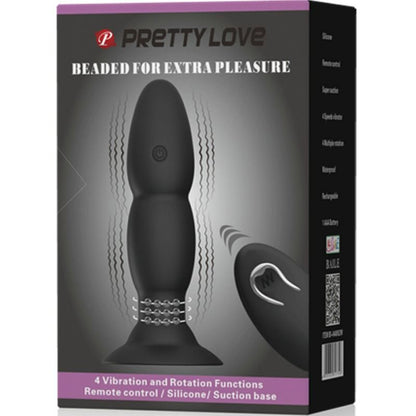 PRETTY LOVE - VIBRADOR LOVE PLUG E ROTAO POR CONTROLE REMOTO - Sexshoptuga 