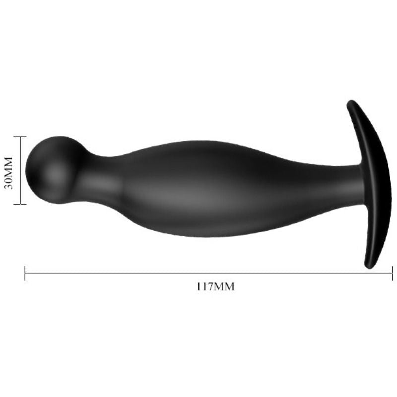 PRETTY LOVE - PLUG ANAL DE SILICONE 11.7 CM PRETO - Sexshoptuga 