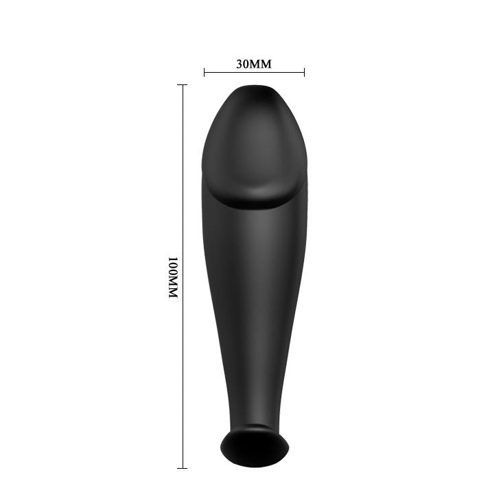 PRETTY LOVE - SILICONE ANAL PLUG FORMA DE PÊNIS E 12 MODOS DE VIBRAO PRETO - Sexshoptuga  Sexshoptuga 