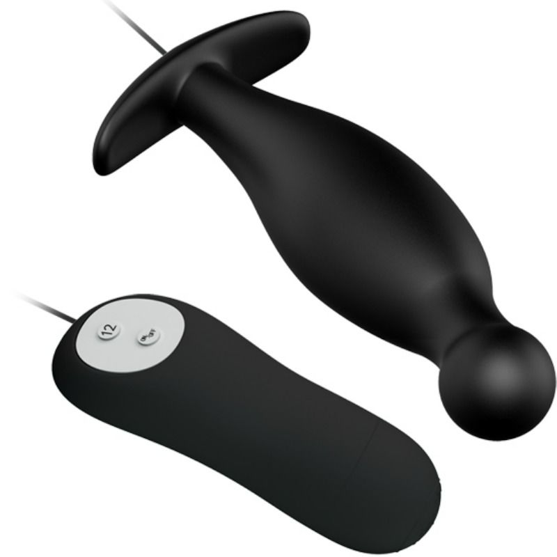 PRETTY LOVE - PLUG ANAL DE SILICONE 12 MODOS DE VIBRAO PRETO - Sexshoptuga  Sexshoptuga 