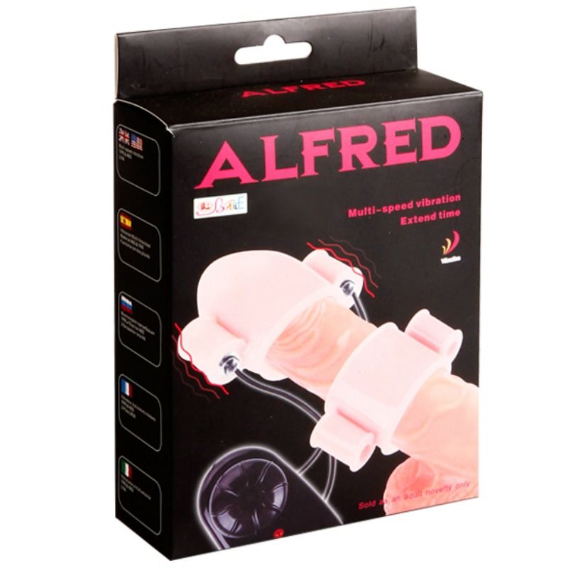 BAILE - COBERTURAS VIBRADORAS DE PÊNIS ALFRED COM CONTROLE - Sexshoptuga  Sexshoptuga 