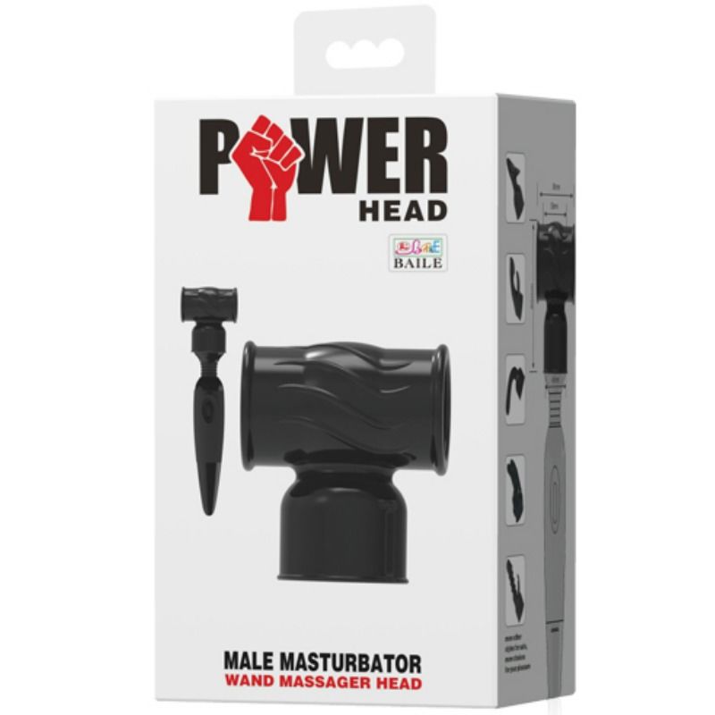 BAILE - CABEA INTERCAMBIVEL POWER HEAD PARA MASSAGEADOR MASCULINO - Sexshoptuga  Sexshoptuga 