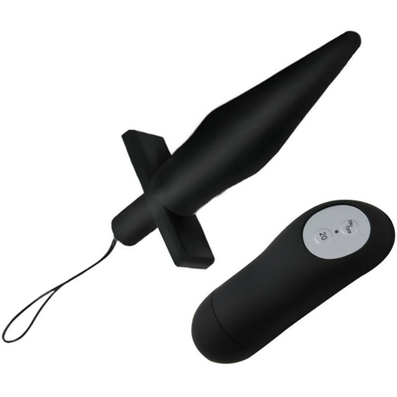 BAILE - PLUG ANAL BUTT COM VIBRAO PRETO - Sexshoptuga 