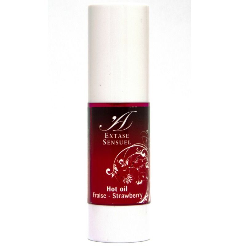 EXTASE SENSUAL - ÓLEO ESTIMULANTE DE CALOR DE MORANGO 30 ML - Sexshoptuga  Sexshoptuga 