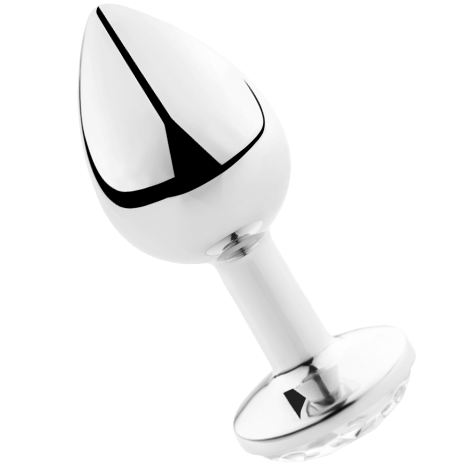 SECRETPLAY - PLUG ANAL ALUMÍNIO TRANSPARENTE 8 CM - Sexshoptuga  Sexshoptuga 