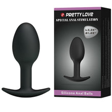 PRETTY LOVE - PLUG ANAL DE SILICONE 6.5 CM PRETO - Sexshoptuga  Sexshoptuga 