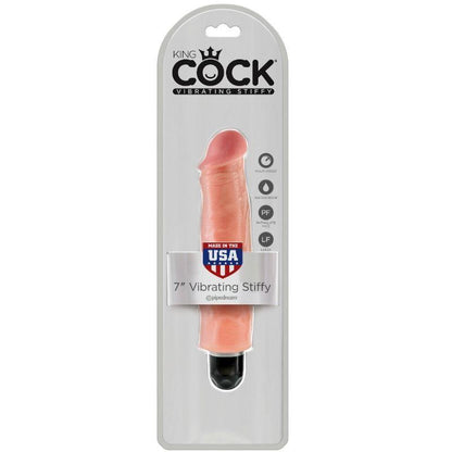 KING COCK - VIBRADOR REALÍSTICO STIFFY 17.8 CM NATURAL - Sexshoptuga 