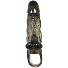 BAILE - CAPA PARA PÉNIS BRAVE MAN COM ESTIMULAÇÃO CLITÓRICA E ANAL DUPLA BALA PRETA 16.5 CM - Sexshoptuga  Sexshoptuga 