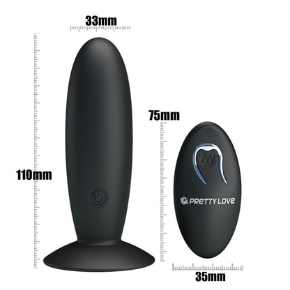 PRETTY LOVE - PLUG ANAL RECARREGVEL COM VIBRAO E CONTROLE - Sexshoptuga 