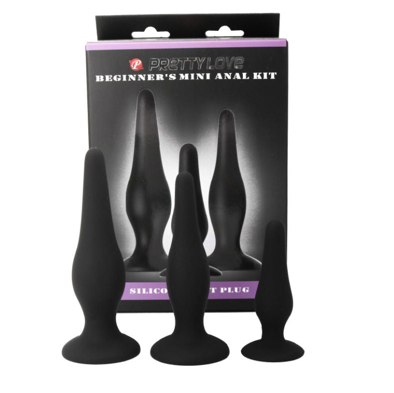 PRETTY LOVE - KIT DE INICIAO DE SILICONE PARA PLUGS ANAIS - Sexshoptuga  Sexshoptuga 