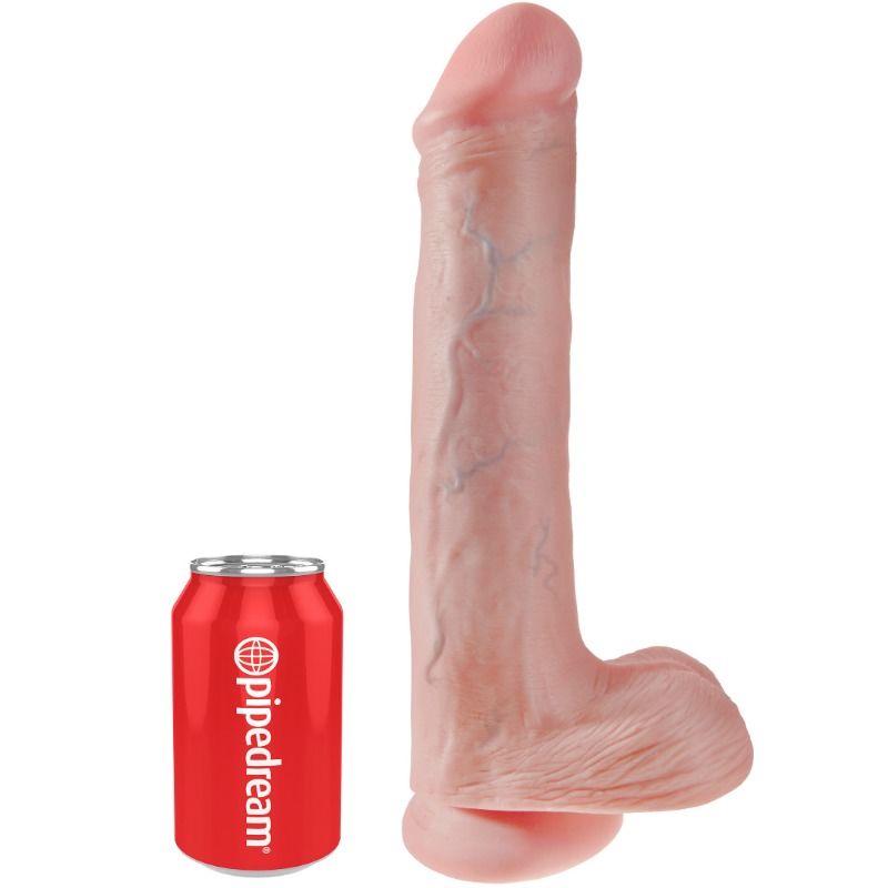 KING COCK - DILDO COM BOLAS 33 CM CARNE - Sexshoptuga 