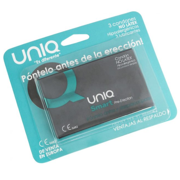 UNIQ - SMART LATEX FREE PRE-ERECTION CONDOMS 3 UNITS - Sexshoptuga  Sexshoptuga 