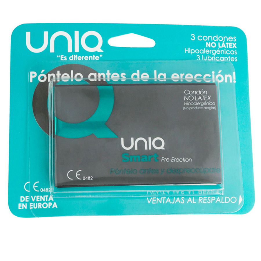 UNIQ - SMART LATEX FREE PRE-ERECTION CONDOMS 3 UNITS - Sexshoptuga  Sexshoptuga 