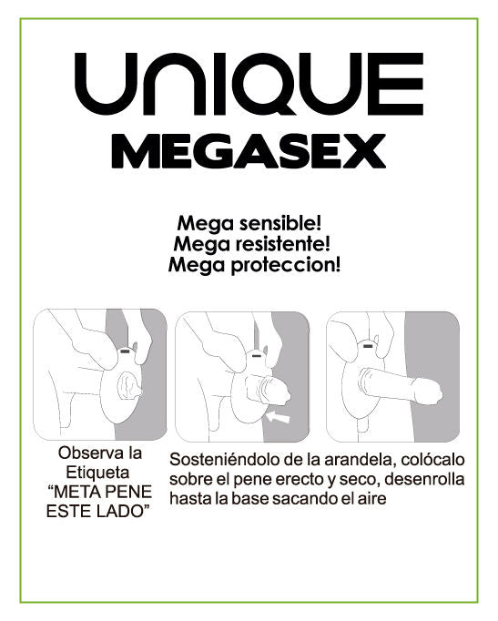 UNIQ - MEGASEX LATEX FREE SENSITIVE CONDOMS 3 UNITS - Sexshoptuga  Sexshoptuga 