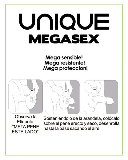 UNIQ - MEGASEX LATEX FREE SENSITIVE CONDOMS 3 UNITS - Sexshoptuga 