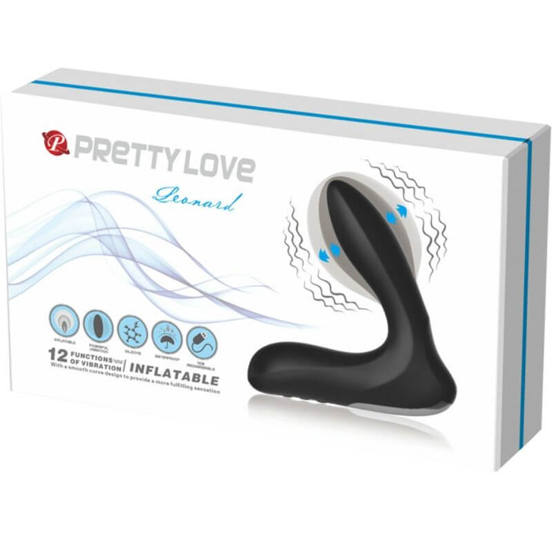 PRETTY LOVE - MASSAGEADOR PRÓSTICO INFLVEL LEONARD COM VIBRAO - Sexshoptuga  Sexshoptuga 