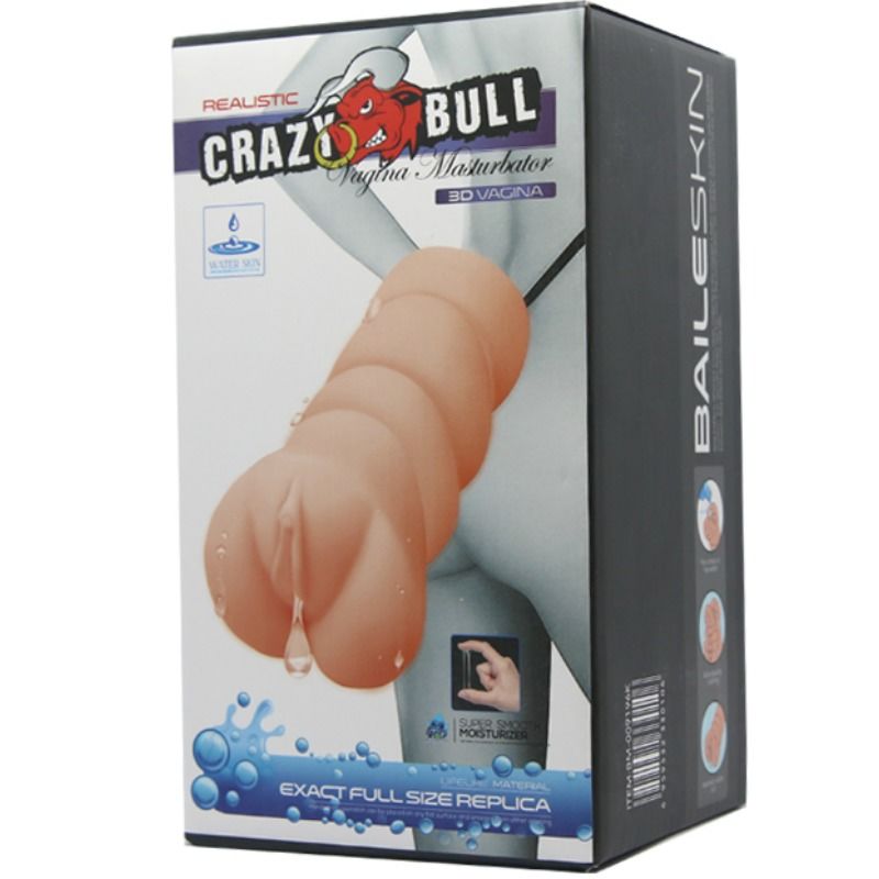 CRAZY BULL - MASTURBADOR DE PELE DE GUA VAGINA MODELO 3 - Sexshoptuga  Sexshoptuga 