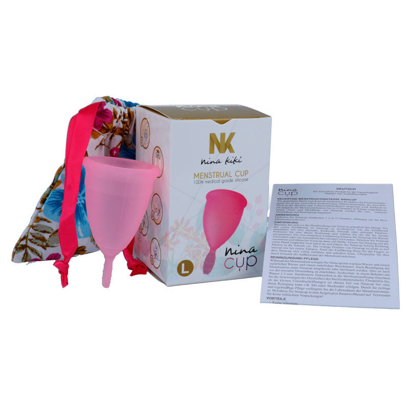 NINA KIKÍ - COPO MENSTRUAL ROSA - TAMANHO L - Sexshoptuga  Sexshoptuga 