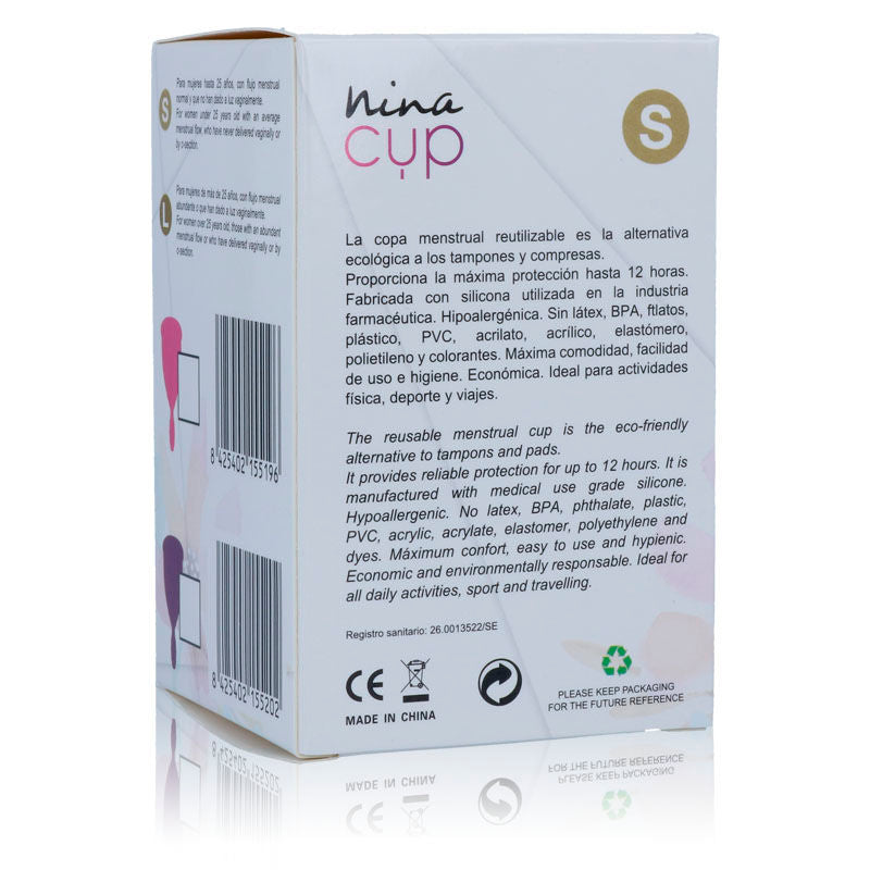 NINA KIKÍ - COPO MENSTRUAL ROSA - TAMANHO S - Sexshoptuga  Sexshoptuga 